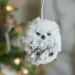 KAEMINGK Suspension de Noël (H6 cm) Chouette d'hiver Fourrure e Gris Online
