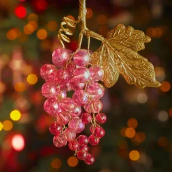 KAEMINGK Suspension de Noël (H11 cm) Grappe givré Figue et or Violet Online