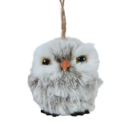 KAEMINGK Suspension de Noël (H6 cm) Hibou d'hiver Fourrure e Gris Best