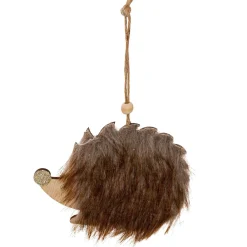 JJA Suspension de Noël (H12 cm) Hérisson douce fourrure Brun Marron Online