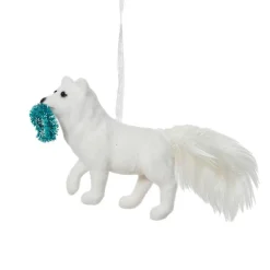 KAEMINGK Suspension de Noël (H7 cm) Renard malin Blanc Sale