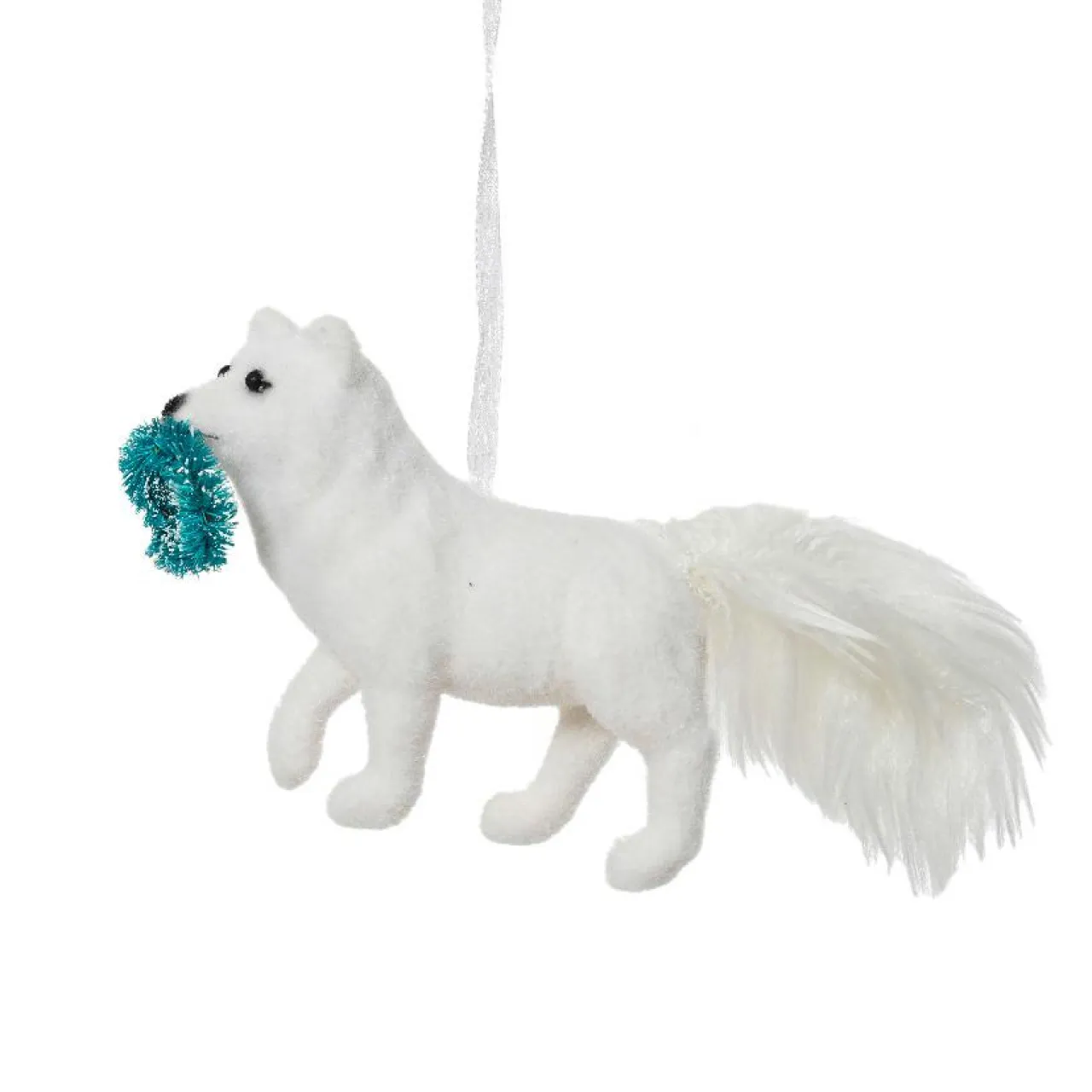 KAEMINGK Suspension de Noël (H7 cm) Renard malin Blanc Sale