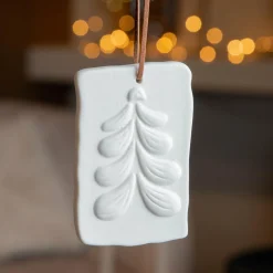 KAEMINGK Suspension de sapin (H10 cm) Oli Blanc