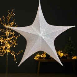 KAEMINGK Suspension géante (D135 cm) Étoile de Noël Christmas pailleté Irisé Blanc irisé Best