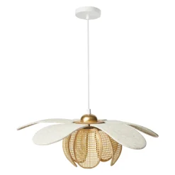 OSTARIA Suspension lin et bambou (D50 cm) Madagascar Beige Best