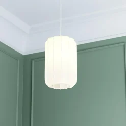 Atmosphera, cru017dateur d'intu017drieur Suspension luminaire coton (25 x 35 cm) Toby Blanc Best