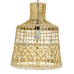 EMINZA Suspension lumineuse ajourée en bambou (H50 cm) Pampelune Naturel Clearance