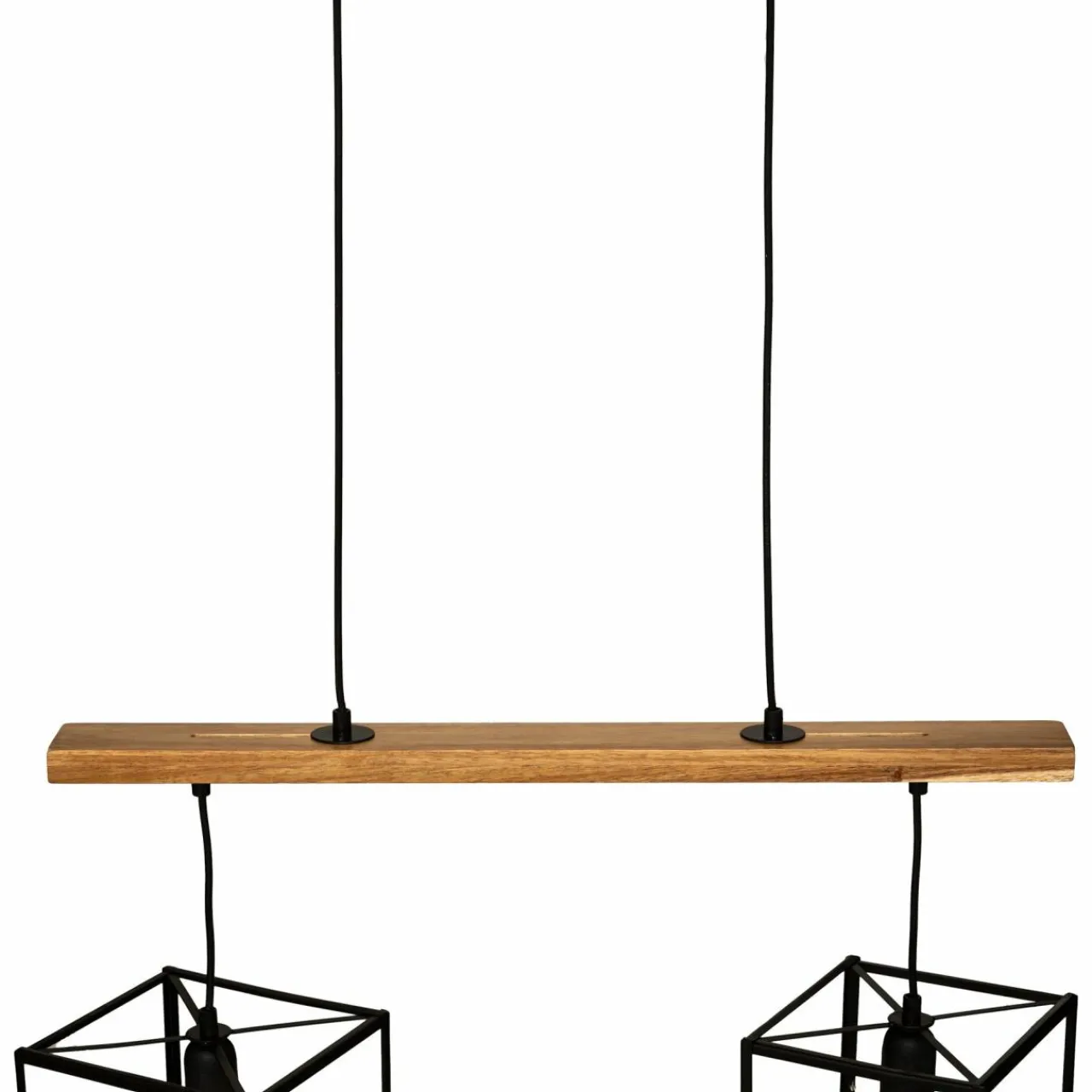 ATMOSPHERA Suspension lumineuse bois acacia (L70 x H120 cm) Edena Noir Discount