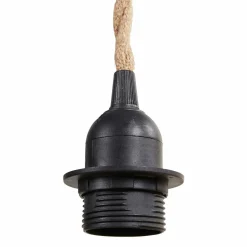 OSTARIA Suspension lumineuse chanvre (H90 cm) Corde Naturel et Noir Hot