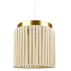 OSTARIA Suspension lumineuse coton et métal (D28 cm) Khéops Or Outlet