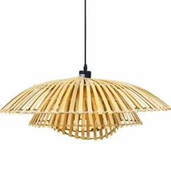 EMINZA Suspension lumineuse design en bambou (D60 cm) Zeyno Naturel Online