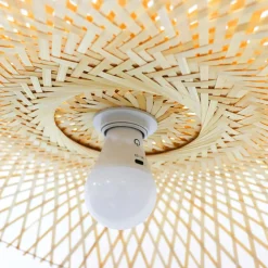 EMINZA Suspension lumineuse en bambou (D75 cm) Mérida Naturel Discount
