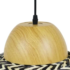 EMINZA Suspension lumineuse en bambou (D40 cm) Elda et naturel Noir Discount