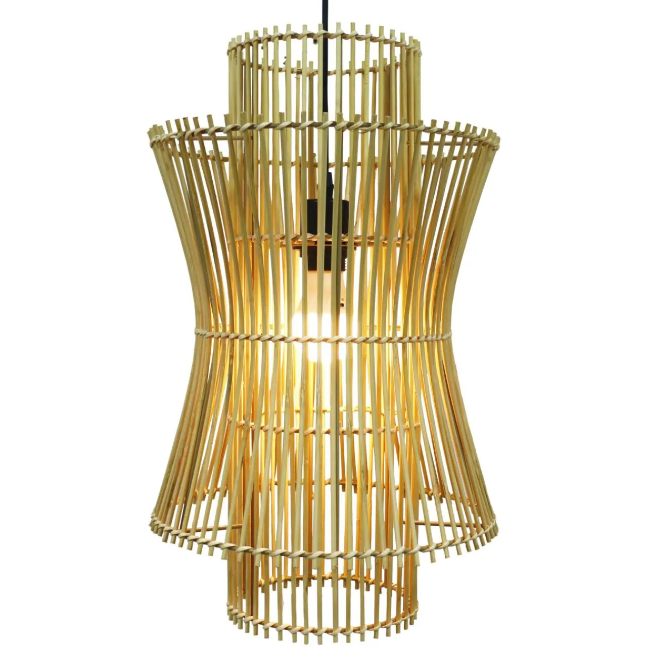 EMINZA Suspension lumineuse en bambou (H52 cm) Morok Naturel