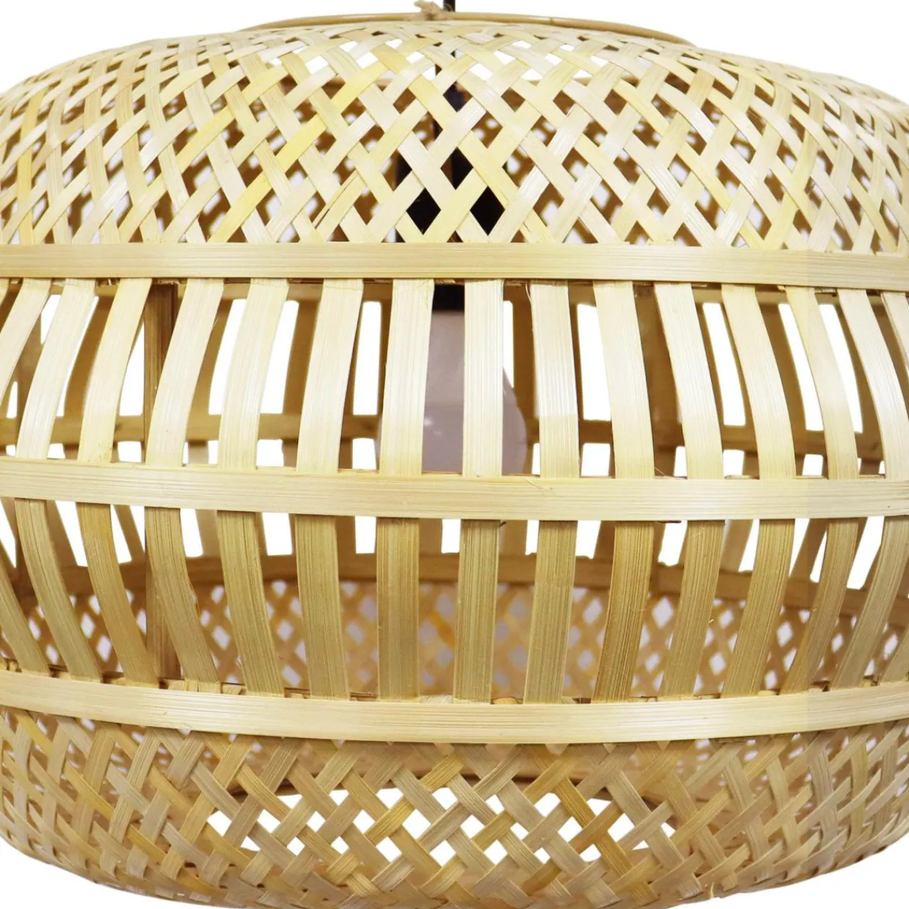 EMINZA Suspension lumineuse en bambou ajouré (D50 cm) Manresa Naturel Discount