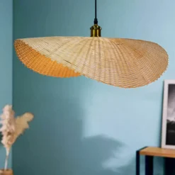 EMINZA Suspension lumineuse en bambou tressé (D60 cm) Calvià Naturel Outlet