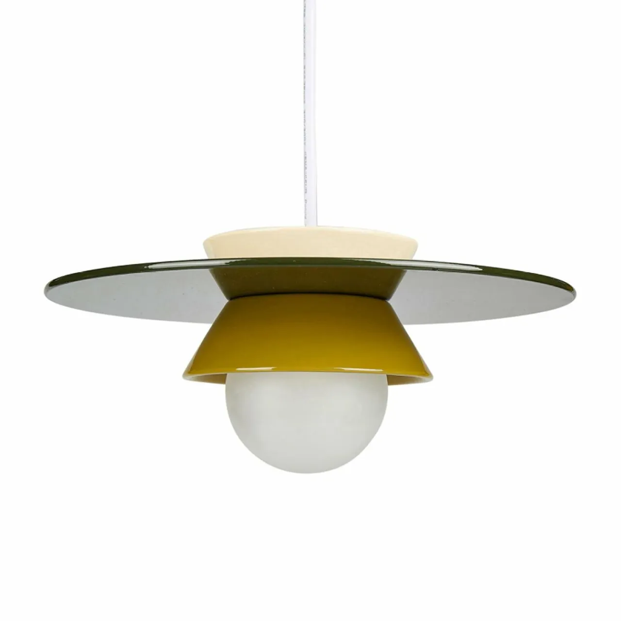 OSTARIA Suspension lumineuse en céramique (D26 cm) Bagliore e Vert Outlet