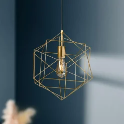 OSTARIA Suspension lumineuse en métal (D40 cm) Céleste Or Hot