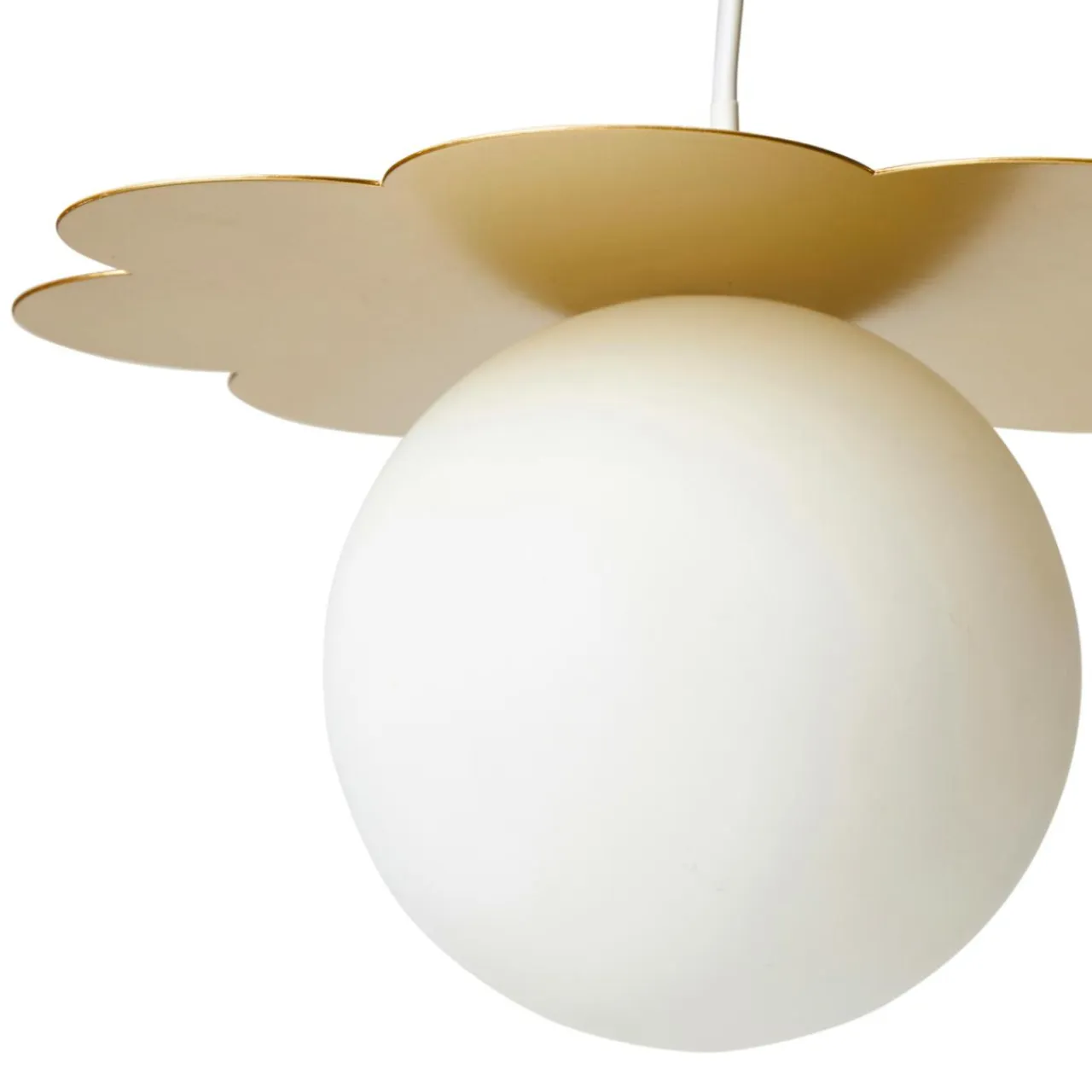 OSTARIA Suspension lumineuse en métal et verre (D34 cm) Nacre Or Clearance