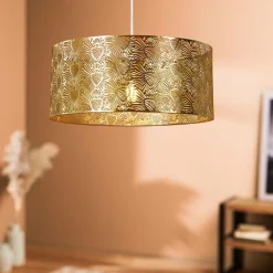 OSTARIA Suspension lumineuse en métal (D35 cm) Cazon Dée Or Outlet