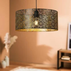 OSTARIA Suspension lumineuse en métal (D35 cm) Corazon Noir Online
