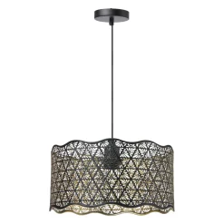 OSTARIA Suspension lumineuse en métal (D30 cm) Farah e Noir Online