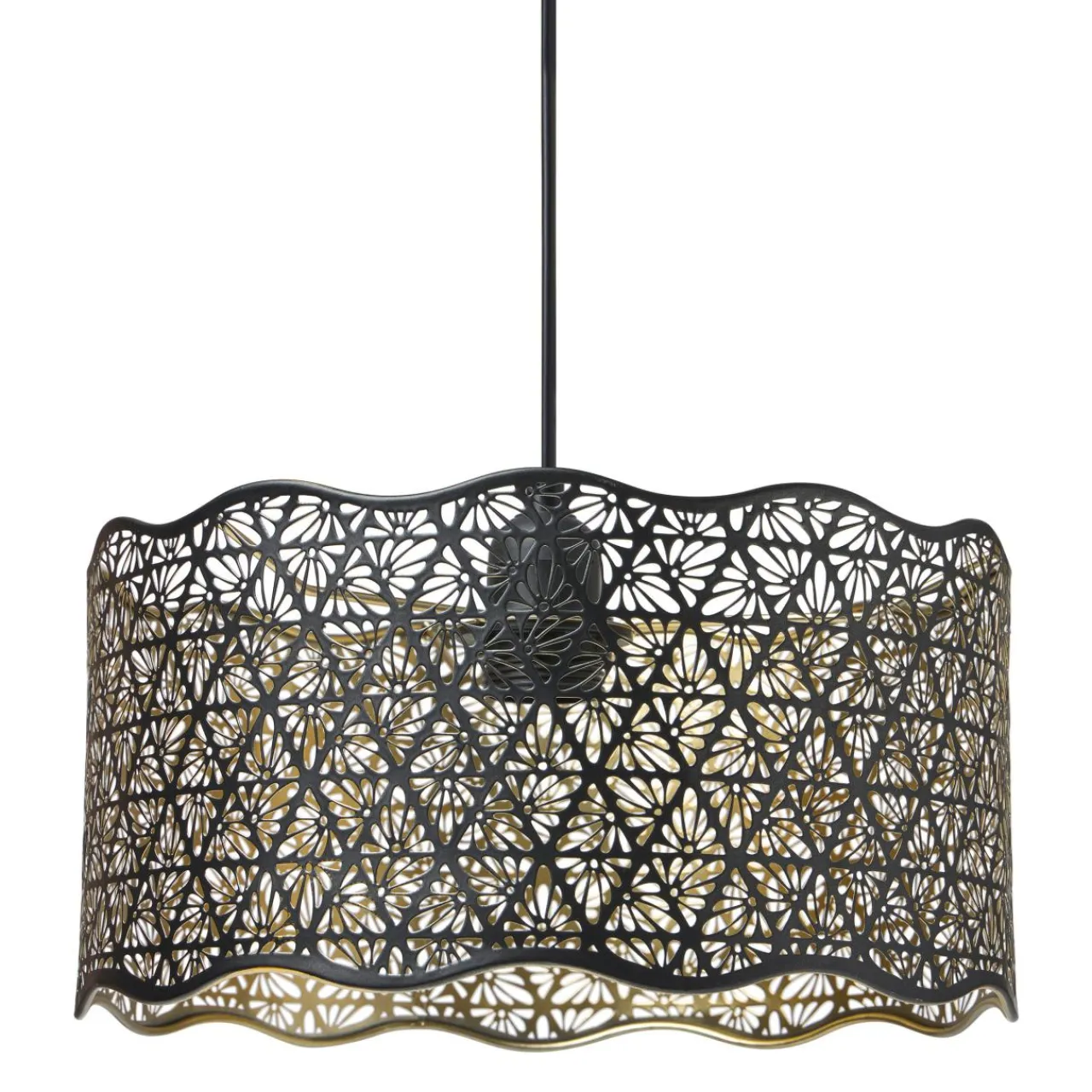 OSTARIA Suspension lumineuse en métal (D30 cm) Farah e Noir Online