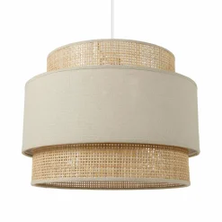 OSTARIA Suspension lumineuse en rotin (D40 cm) Solara Beige New