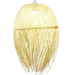 EMINZA Suspension lumineuse à franges en bambou (H70 cm) Huelva Naturel Clearance