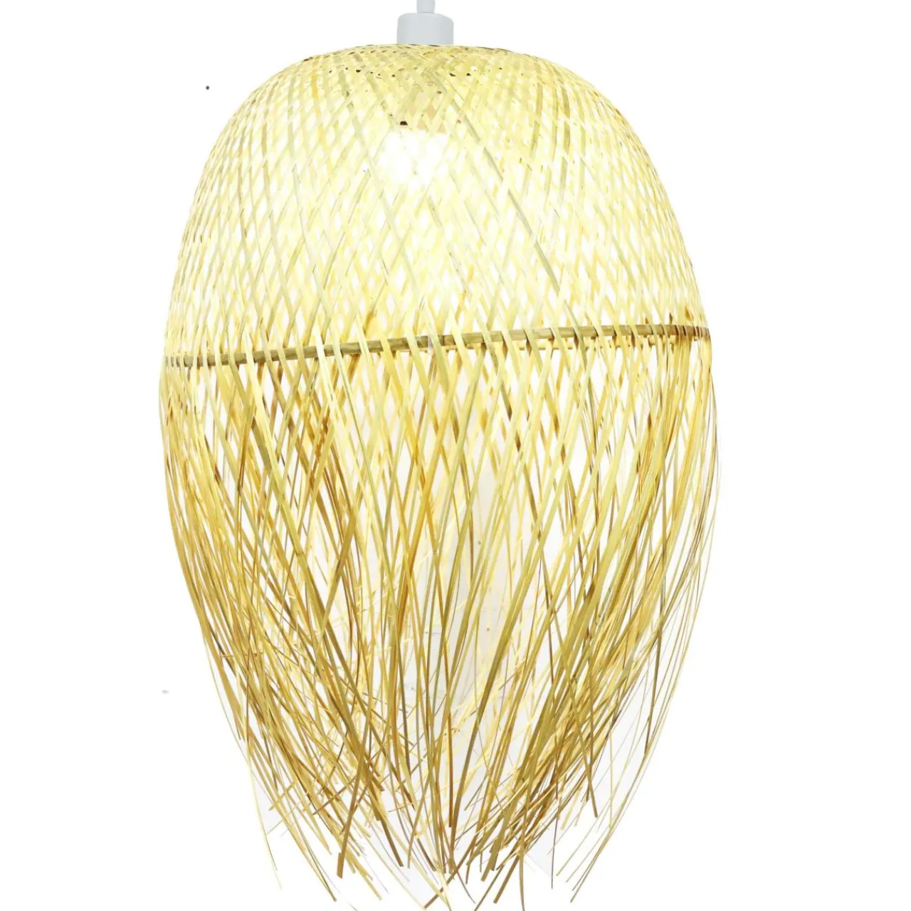 EMINZA Suspension lumineuse à franges en bambou (H70 cm) Huelva Naturel Clearance
