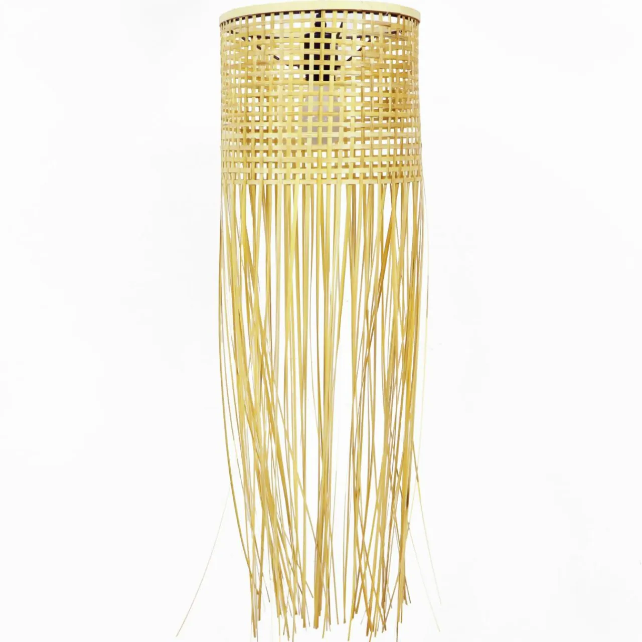 EMINZA Suspension lumineuse à franges en bambou (H85 cm) Maoki Naturel Clearance