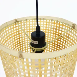 EMINZA Suspension lumineuse à franges en bambou (H85 cm) Maoki Naturel Clearance