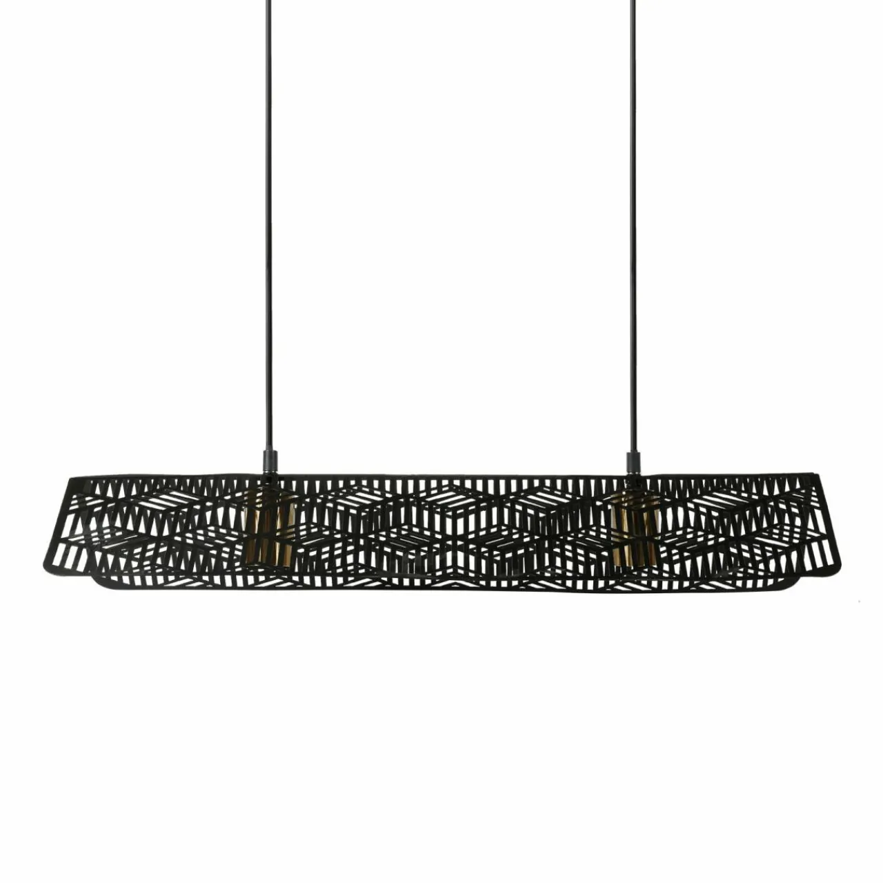 OSTARIA Suspension lumineuse métal double (L69 cm) Kome Noir Sale