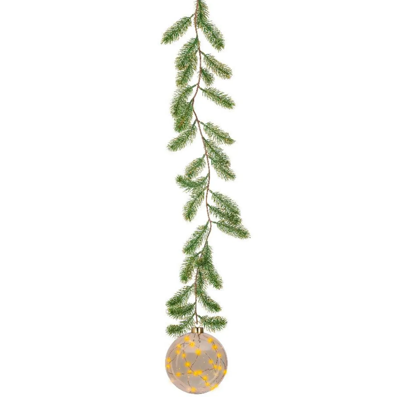 KAEMINGK Suspension lumineuse à piles 30 LED (D14 cm) Sapinette et Boule Blanc chaud Online