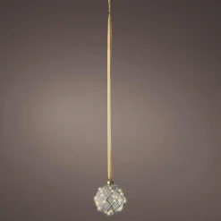 KAEMINGK Suspension lumineuse à piles 30 LED (D14 cm) Vintage et blanc chaud Or Hot