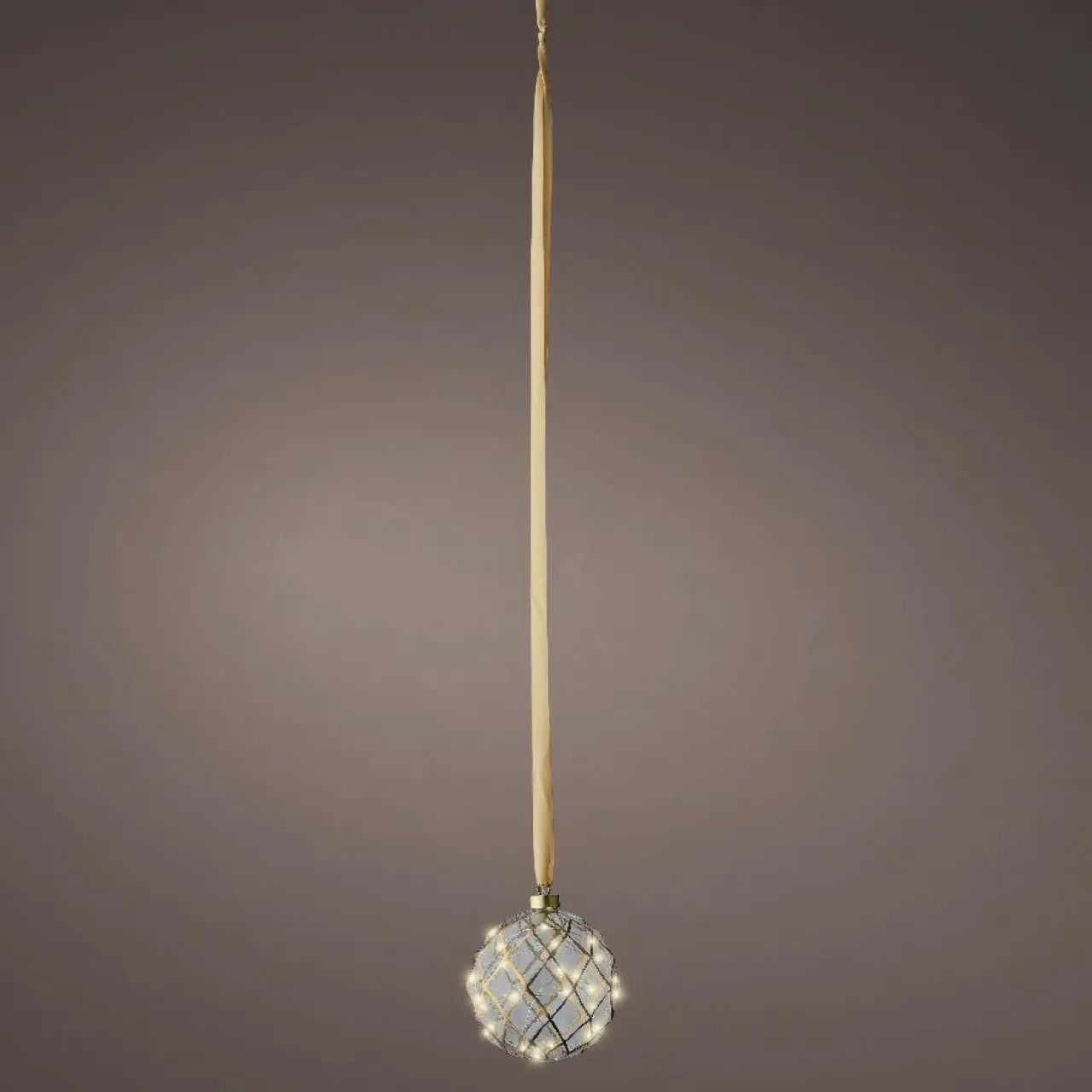 KAEMINGK Suspension lumineuse à piles 30 LED (D14 cm) Vintage et blanc chaud Or Hot
