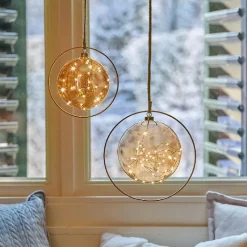KAEMINGK Suspension lumineuse à piles 30 LED (D20 cm) Lune d’Hiver et blanc chaud Ambre Discount