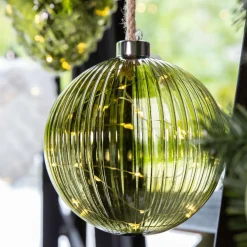 KAEMINGK Suspension lumineuse à piles 40 LED (D20 cm) Vintage Thé /blanc chaud Vert Clearance
