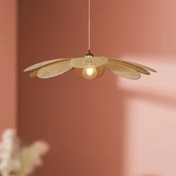 OSTARIA Suspension lumineuse pétale Bambou (D60 cm) Horizonte beige Naturel Clearance