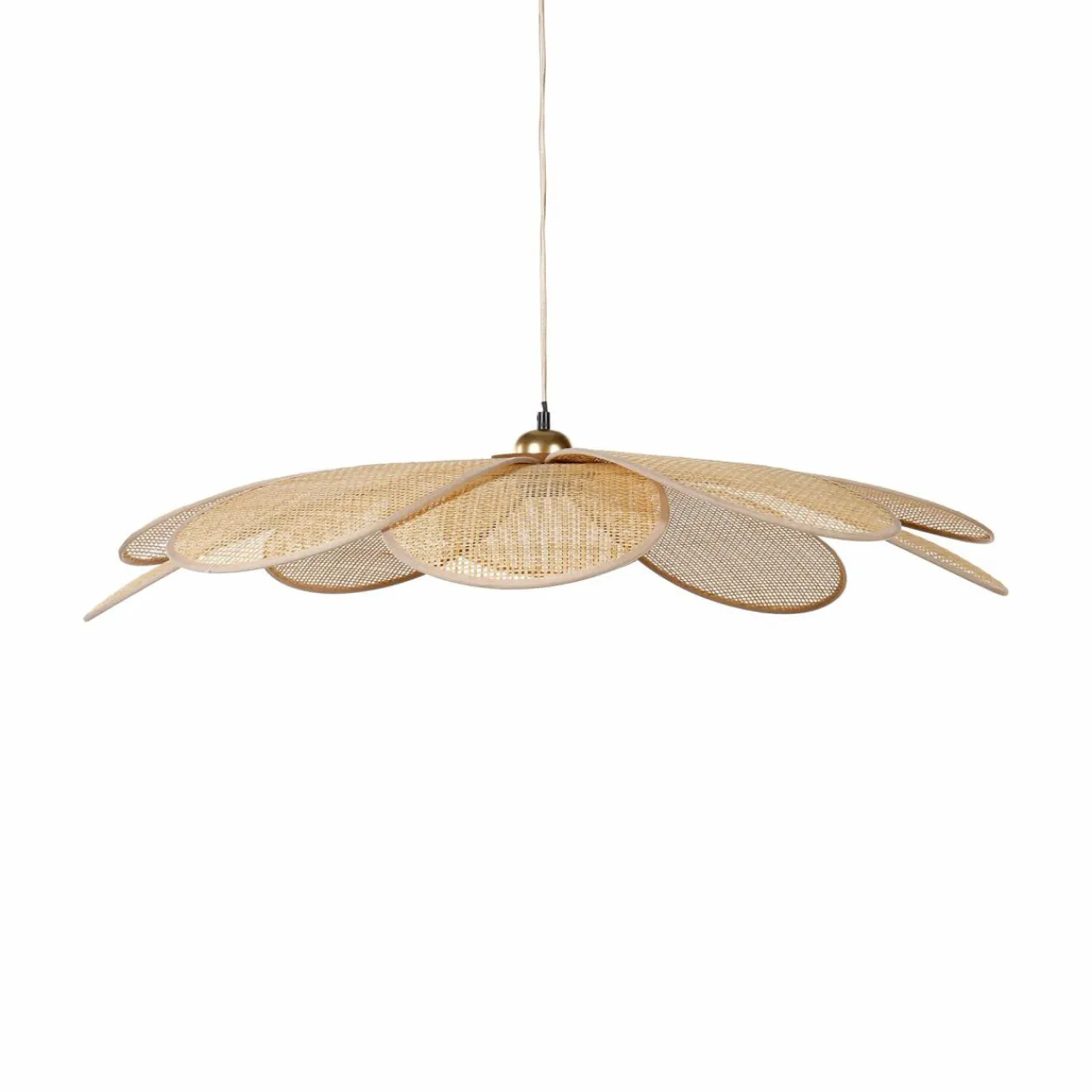 OSTARIA Suspension lumineuse pétale Bambou (D90 cm) Horizonte Naturel Beige Online