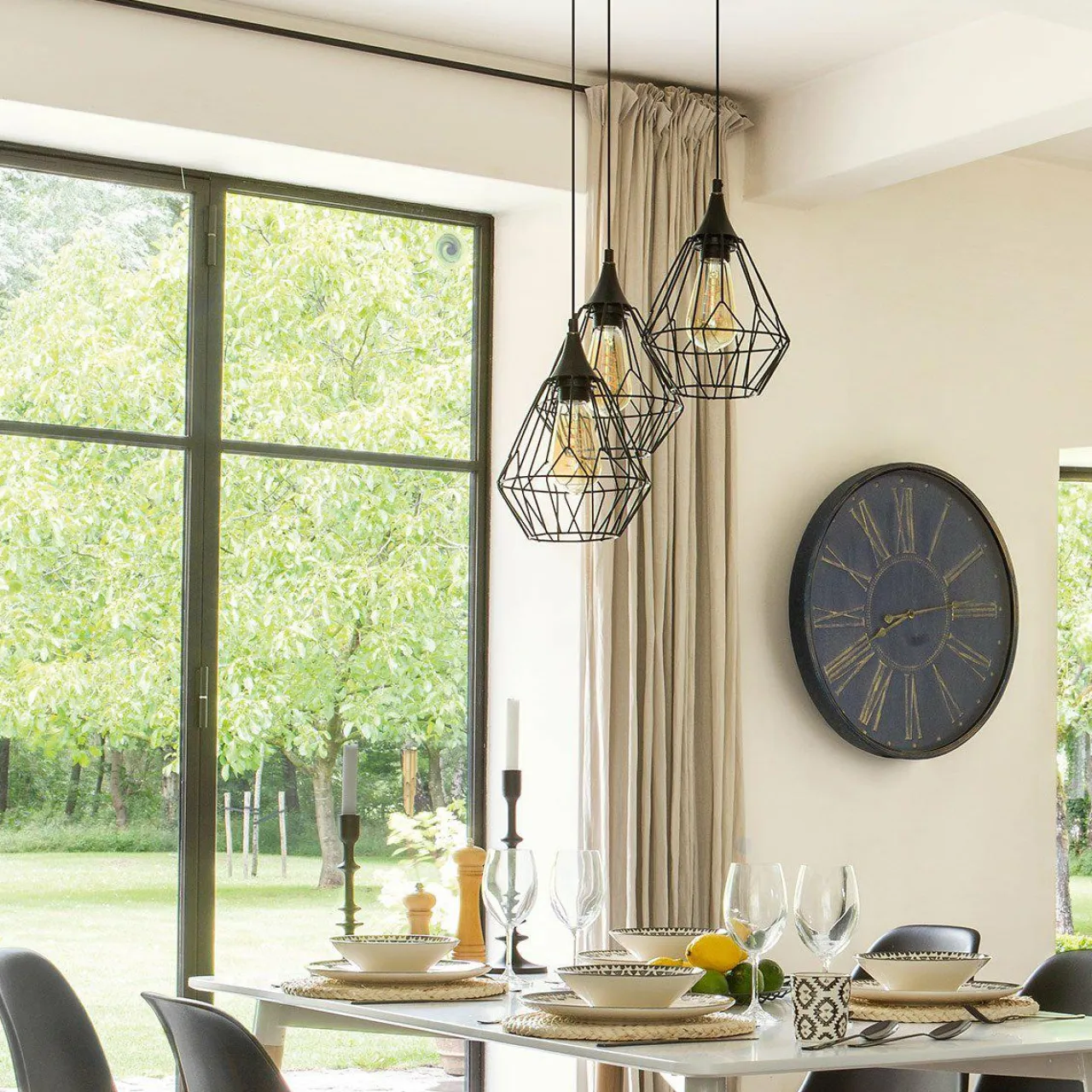 ATMOSPHERA Suspension métal (D24,5 cm) Filaire Noir Online