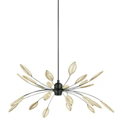 OSTARIA Suspension métal et pétales (D60 cm) Ellisse Beige New