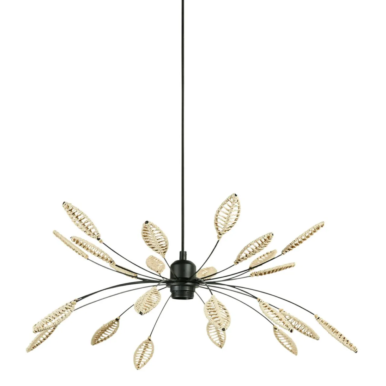 OSTARIA Suspension métal et pétales (D60 cm) Ellisse Beige New