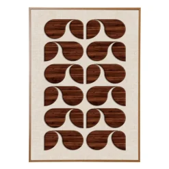 OSTARIA Tableau déco en bois (50 x 70 cm) Graphique Ibiza Rétro Marron Sale