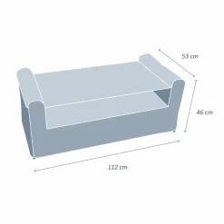 MOBELLIA Table basse de jardin rectangulaire résine tressée Calvi Gris New