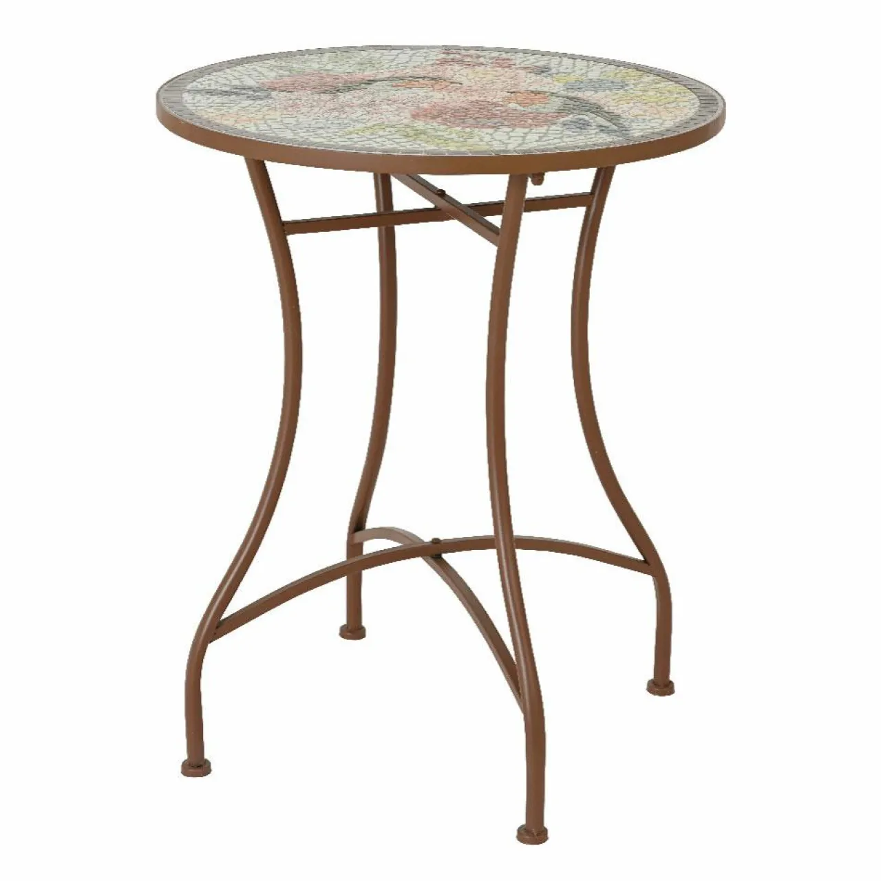 #N/A Table bistrot ronde en mosaïque Aberdeen Marron Sale