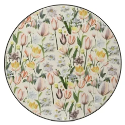EMINZA Table bistrot ronde pliable en faïence (D58 cm) Lisse Pastel Multicolore New