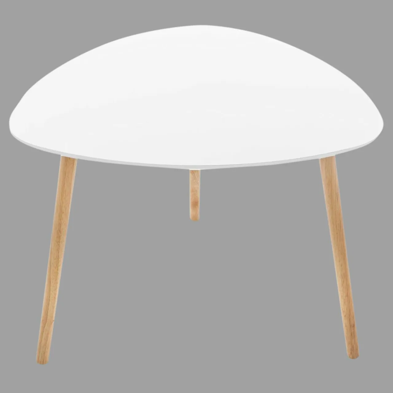 ATMOSPHERA Table à café en bois (H45 cm) Mileo Polygone he Blanc Outlet