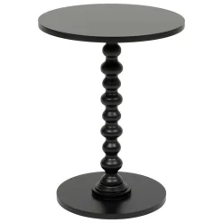 Atmosphera, cru017dateur d'intu017drieur Table à café ronde en bois (H50 cm) Alix Noir Clearance