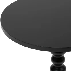Atmosphera, cru017dateur d'intu017drieur Table à café ronde en bois (H50 cm) Alix Noir Clearance